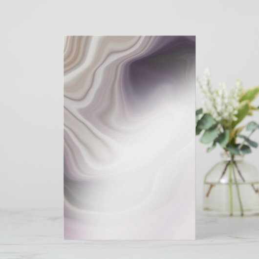 Droy Dusty Plum Agate Blank Stationery (Staand voorkant)