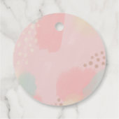 Droy Pastel Modern Art Wedding Bedankjes Labels (Achterkant)