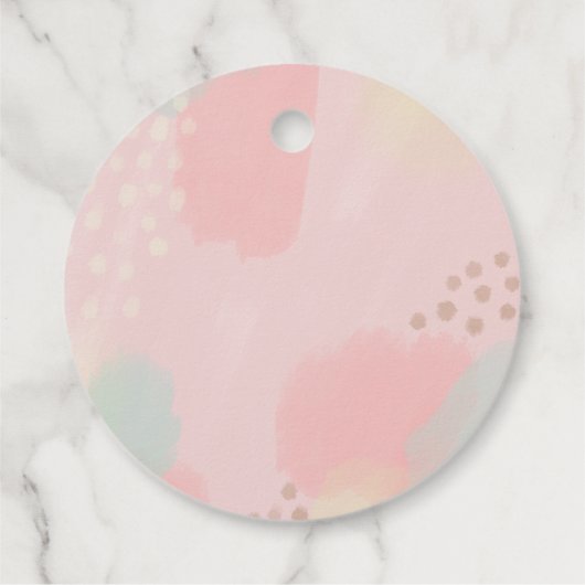Droy Pastel Modern Art Wedding Bedankjes Labels (Achterkant)