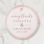 Droy Pastel Modern Art Wedding Bedankjes Labels (Voorkant)