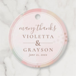 Droy Pastel Modern Art Wedding Bedankjes Labels