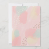 Droy Pastel Modern Art Wedding Kaart (Achterkant)