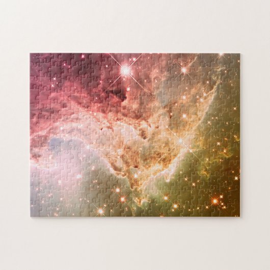Droy Pink Oranje Ombre Beauful Nebula Legpuzzel (Horizontaal)