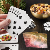 Droy Pink Oranje Ombre Beauful Nebula Pokerkaarten (Insitu)