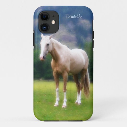Droy Soft Palomino Horse Painted Kijk Case-Mate iPhone Case (Achterkant)