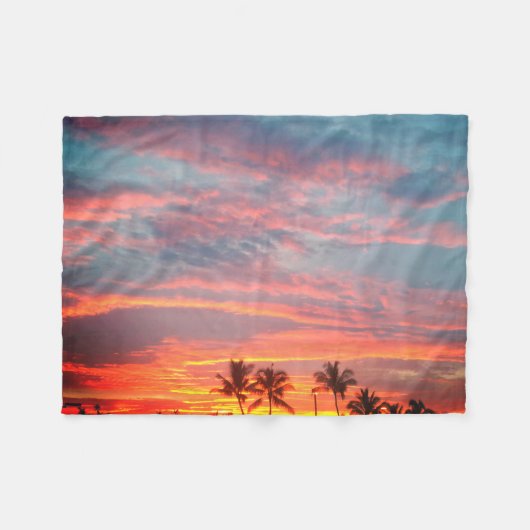 Droy Tropical Sunset Fleece Deken (Voorkant (Horizontaal))