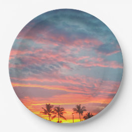 Droy Tropical Sunset Papieren Bordje