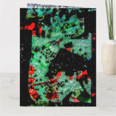 Drt bloem Gevouwen Wenskaart plastiek abstract Kaart (Achterkant)