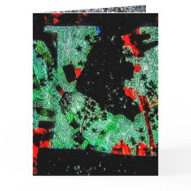 Drt bloem Gevouwen Wenskaart plastiek abstract