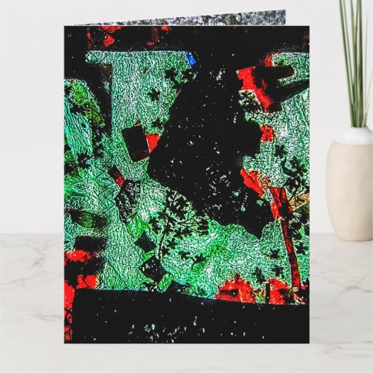 Drt bloem Gevouwen Wenskaart plastiek abstract Kaart (Voorkant)