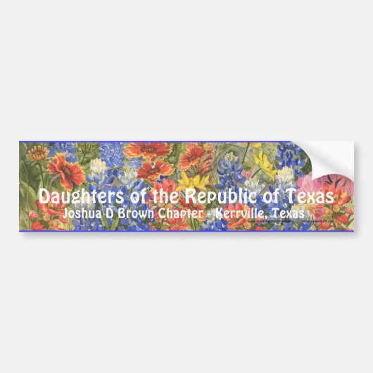 DRT TexasWildflower Bumpersticker (Voorkant)