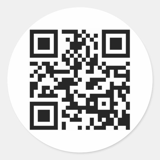 Drudge Meld QR-code aan de website Ronde Sticker (Voorkant)