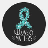 Drug Alcohol Recovery is een verslavingsbewustzijn Ronde Sticker (Voorkant)
