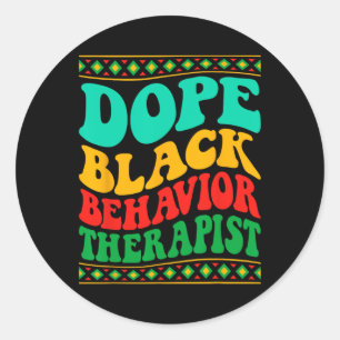 Drug Black Behavior Therapeut Black Geschiedenis M Ronde Sticker
