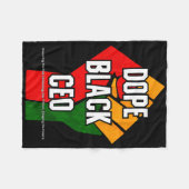 Drug Black Ceo Black History Month Fleece Deken (Voorkant (Horizontaal))