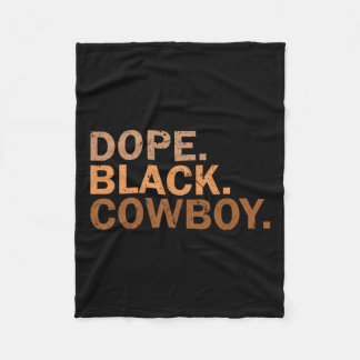Drug Black Cowboy Melanine Zwart Afrikaanse Rodeo  Fleece Deken