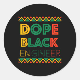Drug Black Engineer Black Geschiedenis Maand 1 Ronde Sticker