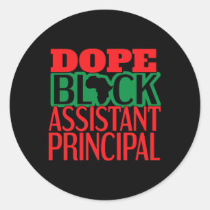 Drug Black Instant Principal Trots Afro-Amerikaan Ronde Sticker