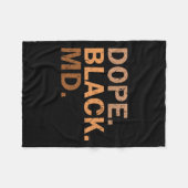 Drug Black Md Melanine Zwart Maand Afrikaans Medis Fleece Deken (Voorkant (Horizontaal))