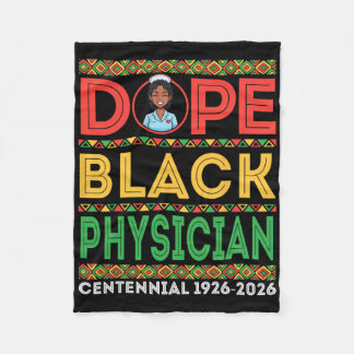 Drug Black Physician Centennial 1926 2026 Black Hi Fleece Deken