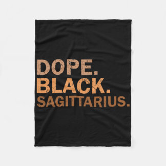 Drug Black Sagittarius Melanin African Zodiac Sagi Fleece Deken