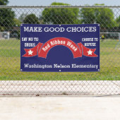 Drug Free Chocolade Red Ribbon Banner (Insitu)