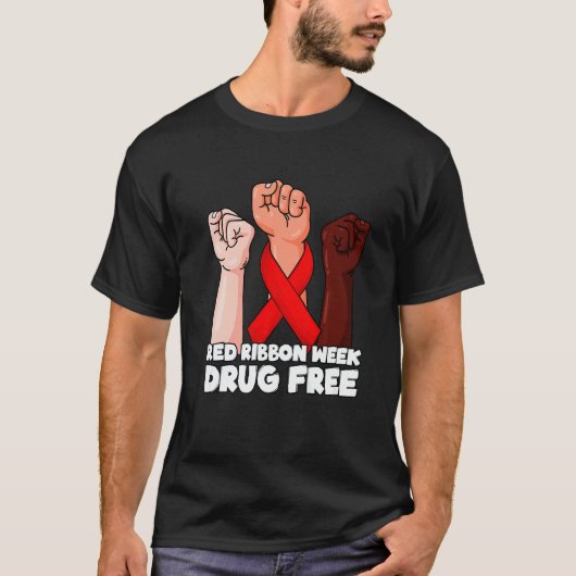 Drug Free October Red Ribbon Week 2022  1 T-shirt (Voorkant)