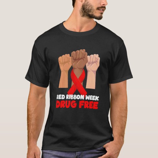 Drug Free October Red Ribbon Week 2022 T-shirt (Voorkant)