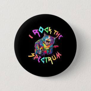 Drug I Rock Het Spectrum Autisme Vader Vrede Liefd Ronde Button 5,7 Cm