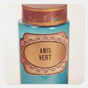Drug Jar, met label voor Anis Vert, c.1860