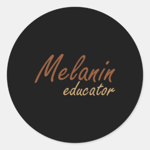 Drug Melanine Onderwijzer Zwarte Leraren Drug Blac Ronde Sticker