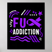 Drug Overdose Awareness Addiction Ribbon Drug Addi Poster (Voorkant)