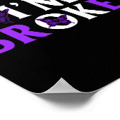 Drug Overdose Awareness Ik ben gebroken OK Butterf Poster (Hoek)