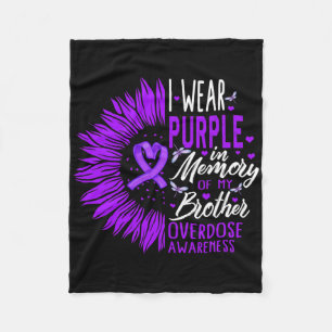 Drug Overdose Awareness In Memory of My Brother Pu Fleece Deken