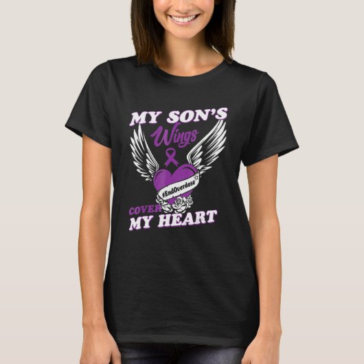 Drug Overdose Awareness Purple Ribbon T-shirt (Voorkant)