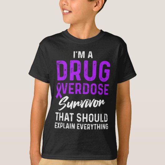 Drug Overdose Awareness Warrior Survivor 2 T-shirt (Voorkant)