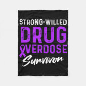 Drug Overdose Awareness Warrior Survivor &# Fleece Deken (Voorkant)
