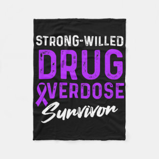 Drug Overdose Awareness Warrior Survivor &# Fleece Deken