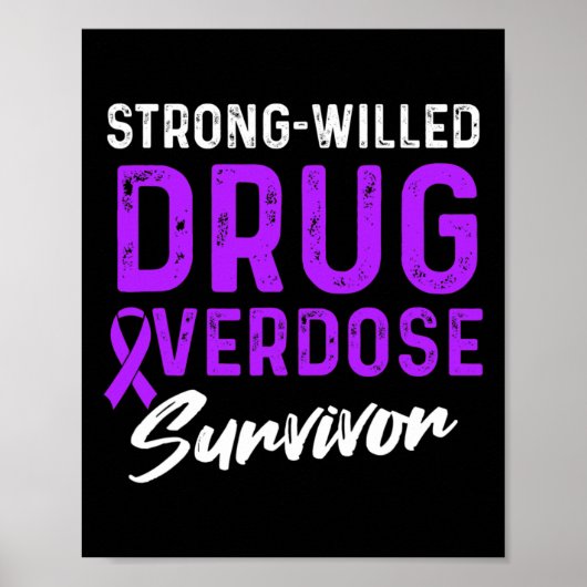 Drug Overdose Awareness Warrior Survivor &#; Poster (Voorkant)