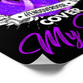 Drug Overdosering Bewustmaking Paarse Ribbon gifte Poster (Hoek)