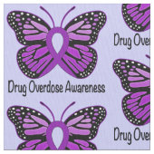 Drug Overdosering Boterfly Bewustheid Ribbon Stof (Close Up)