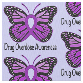 Drug Overdosering Boterfly Bewustheid Ribbon Stof