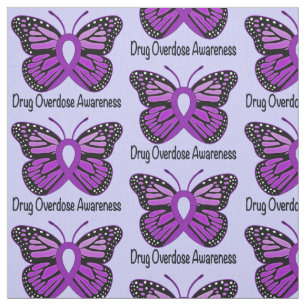 Drug Overdosering Boterfly Bewustheid Ribbon Stof