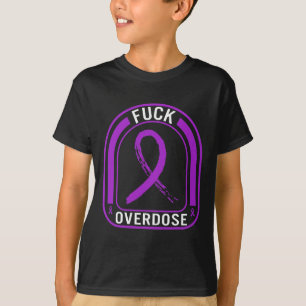 Drug Overdosis Bewustzijn Verslaving Lint T-shirt