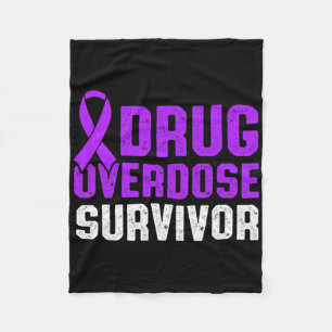 Drug Overdosis Bewustzijn Warrior Overlevende 13  Fleece Deken