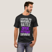 Drug Overdosis Bewustzijn Warrior Overlevende 43 T-shirt (Voorkant volledig)