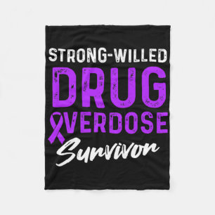 Drug Overdosis Bewustzijn Warrior Overlevende &#  Fleece Deken