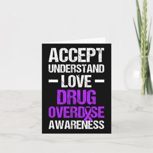 Drug Overdosis Bewustzijn Warrior Overlevende &#; Kaart (Voorkant)