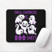Drug Overdosis is Boo Sheet Paarse Boos Fun Hallow Muismat (Met muis)