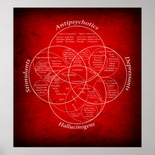 DRUG RELATIES VENN DIAGRAM POSTER